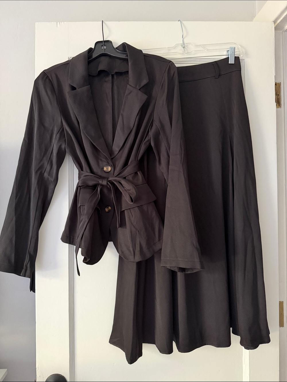SHEIN Franclia Black Autumn Elegant Office Women's 2 Pieces Set - Picture 5 of 16